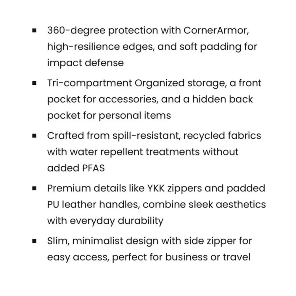 TomToc Defender A17 Laptop Handbag Padded Organizer 3 Pocket NEW Ipad Travel Bag